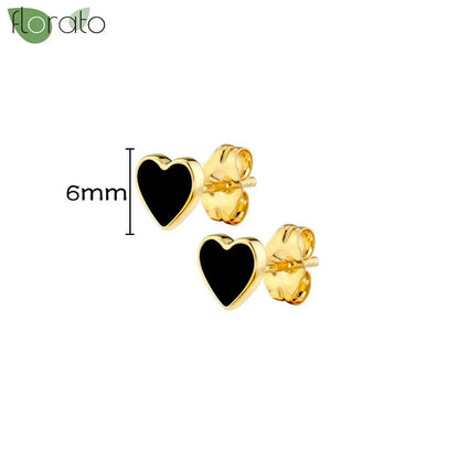 925 Sterling Silver Needle Fashion Round Pendant Small Earrings Luxury Gold Hoop Earrings for Women Premium Black Jewelry Gifts - AMULET RING STORE