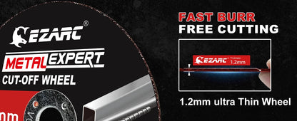 EZARC Cut Off Wheels 24Pcs, 75mm x 1.2 x 10mm Cutting Wheel, Metal & Stainless Steel Cutting Disc for Die Grinder (Thin Design) - AMULET RING STORE