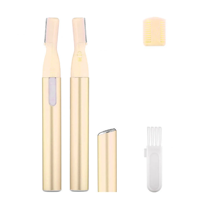 2022 New Multi Functional Mini Handle Beauty Women Painless Automatic Shaving Trim Eyebrows Electric Eyebrow Trimmer Pink Black - AMULET RING STORE