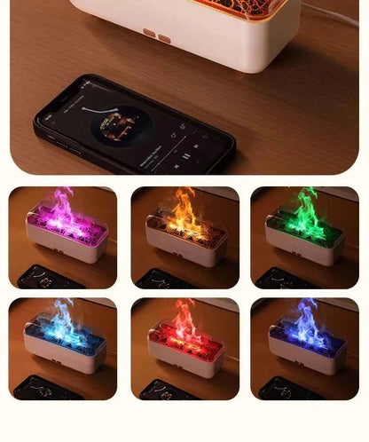 Flame Essential Oil Diffuser with Colorful Night Lights 300ML USB Home Ultrasonic Aromatherapy Fragrant Oil Humidifier Vaporizer