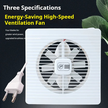 220V 4/6/7inch 110/150/180mm silence Ventilating Strong Exhaust Extractor Fan for Window Wall Bathroom Toilet Kitchen Mounted - AMULET RING STORE