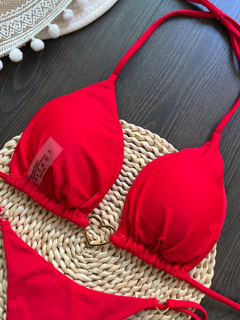 RUOTONSEPT Sexy Halter Solid color Bikini Set Women's Swimsuit Two-piece Triangle Thong Swimwear Bathing Suit Brazilian Biquinis - AMULET RING STORE