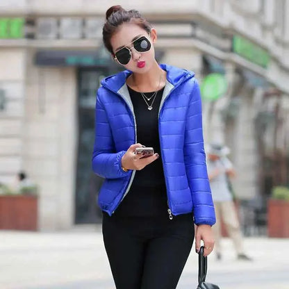 Down Jacket for Women Trend Korean Style Ultra Light Hit Hooded Coat Coats Lightweight Padded Puffer Jackets Female Winter 2025