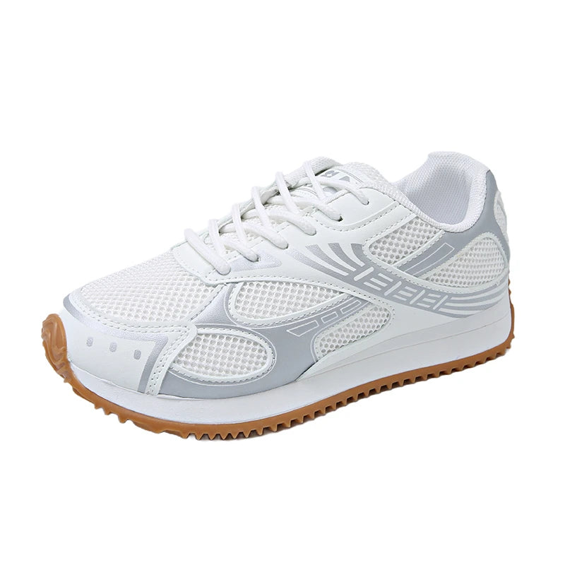 Women's Colorblock Casual Sneakers, Lace Up Soft Sole Platform Casual Shoes, Low-top Walking Comfy Shoes in holiday - AMULET RING STORE