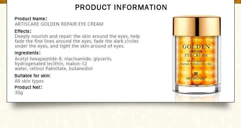 ARTISCARE 24K Gold Serum SET for Facial Care Eye Cream Moisturizing Face Essence Skin Care Products