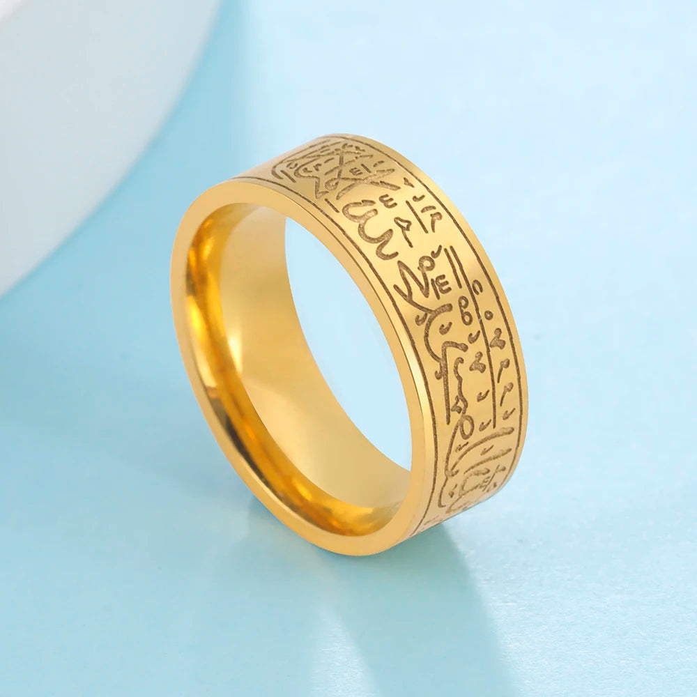 Dawapara Muslim Mohammad Arabic Letter Shahada Ring AMULET RING STORE