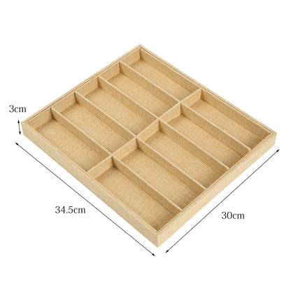 Fashion Glasses Cases Beige 10 Grids Sunglasses Display Box Sunglasses Display Glasses Display Props Jewelry Organizer Tray - AMULET RING STORE