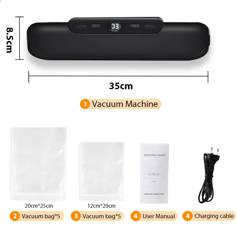 SaengQ Vacuum Sealer Machine Food Vacuum Sealer Packaging With Free 10pcs Vacuum bags Household Vacuum Food Sealing - AMULET RING STORE