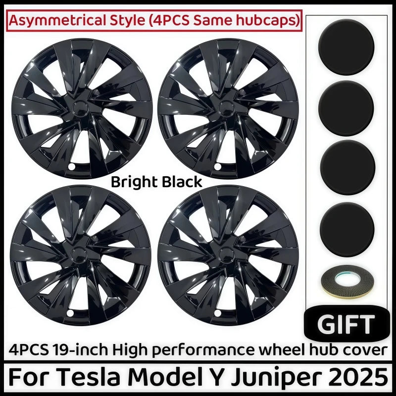 4PCS Wheel Cover for Tesla Model Y Juniper 19 Inch 2025 Car Replacement Wheel Cover Automobile Hub Cap Full Rim Car Accessories