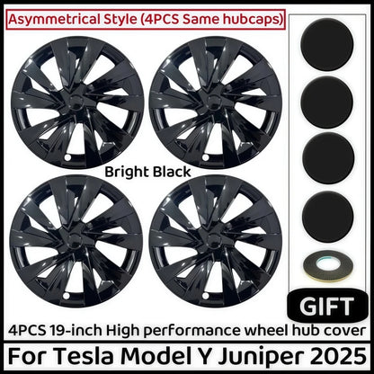 4PCS Wheel Cover for Tesla Model Y Juniper 19 Inch 2025 Car Replacement Wheel Cover Automobile Hub Cap Full Rim Car Accessories