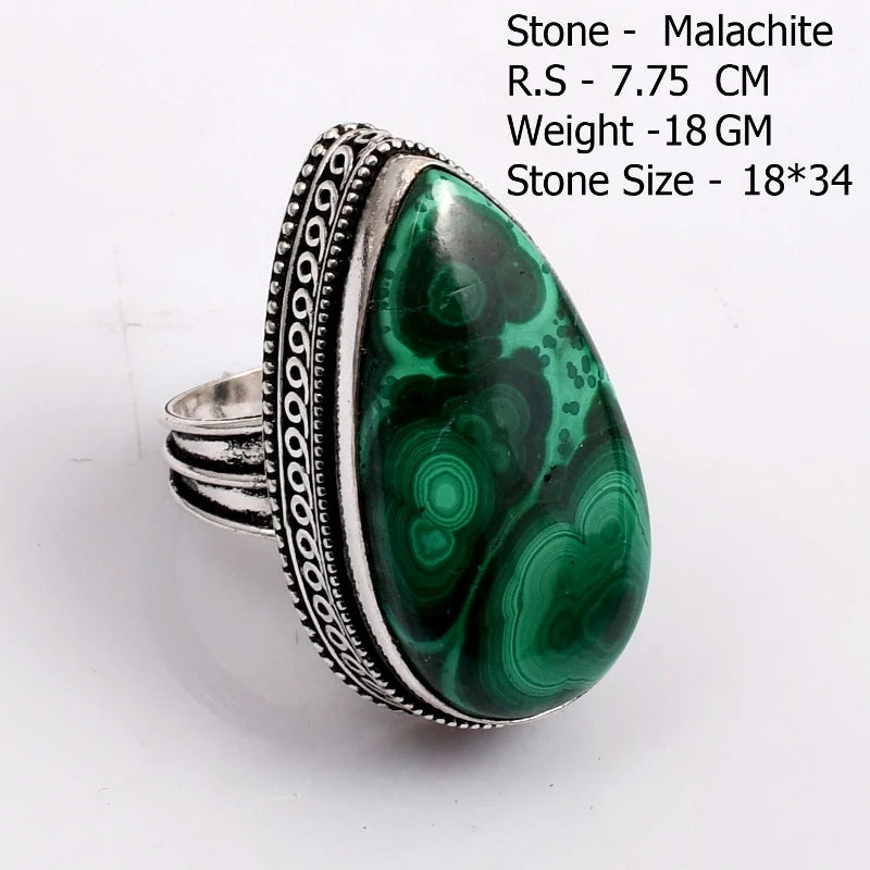 Genuine Turquoise Labradorite Moonstone Owyhee Opal Amazonite Ruby Zoisite  Ring