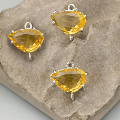 GUFEATHER ME92,jewelry accessories,18k gold rhodium plated,copper,glass,hand made,charms,diy pendants,jewelry making,6pcs/lot - AMULET RING STORE