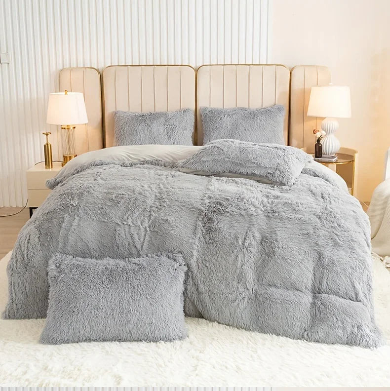 3-Piece Luxurious Plush Duvet Cover Set – Cozy & Soft Bedding, Perfect for Bedroom Comfort, Ideal for Guest Rooms and Dorm Aesth - AMULET RING STORE
