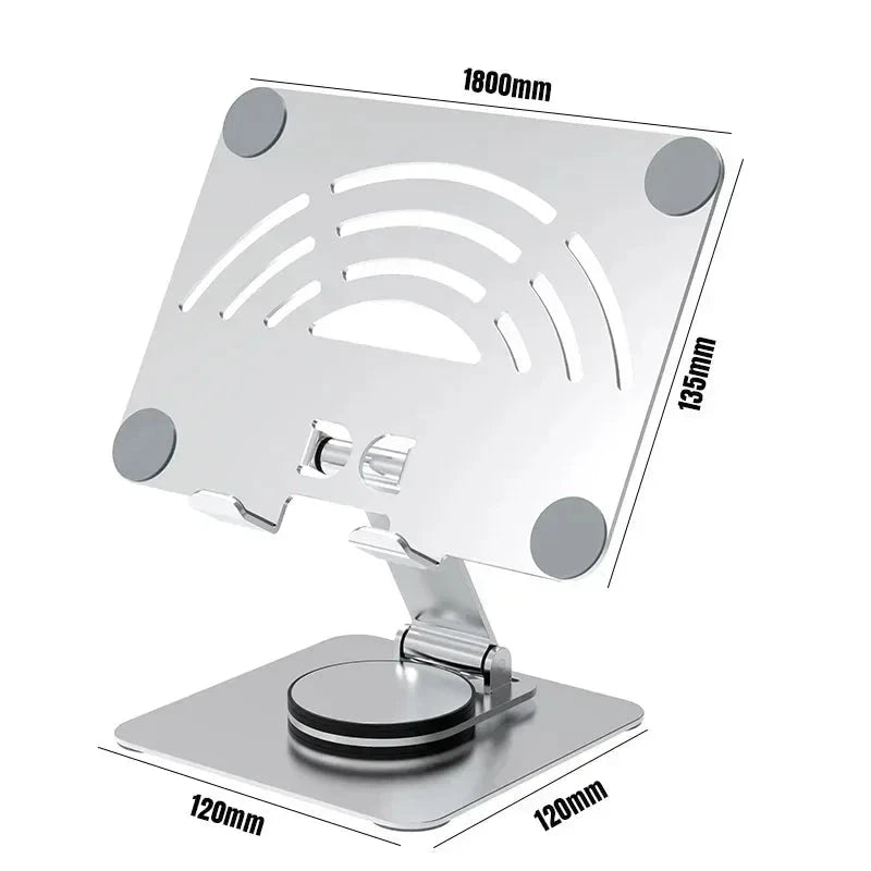 Aluminum 360° Rotation Portable Desktop Foldable Laptop Tablet Holder Bracket For iPad Macbook RedmiBook Galaxy Tab Book Laptop* - AMULET RING STORE