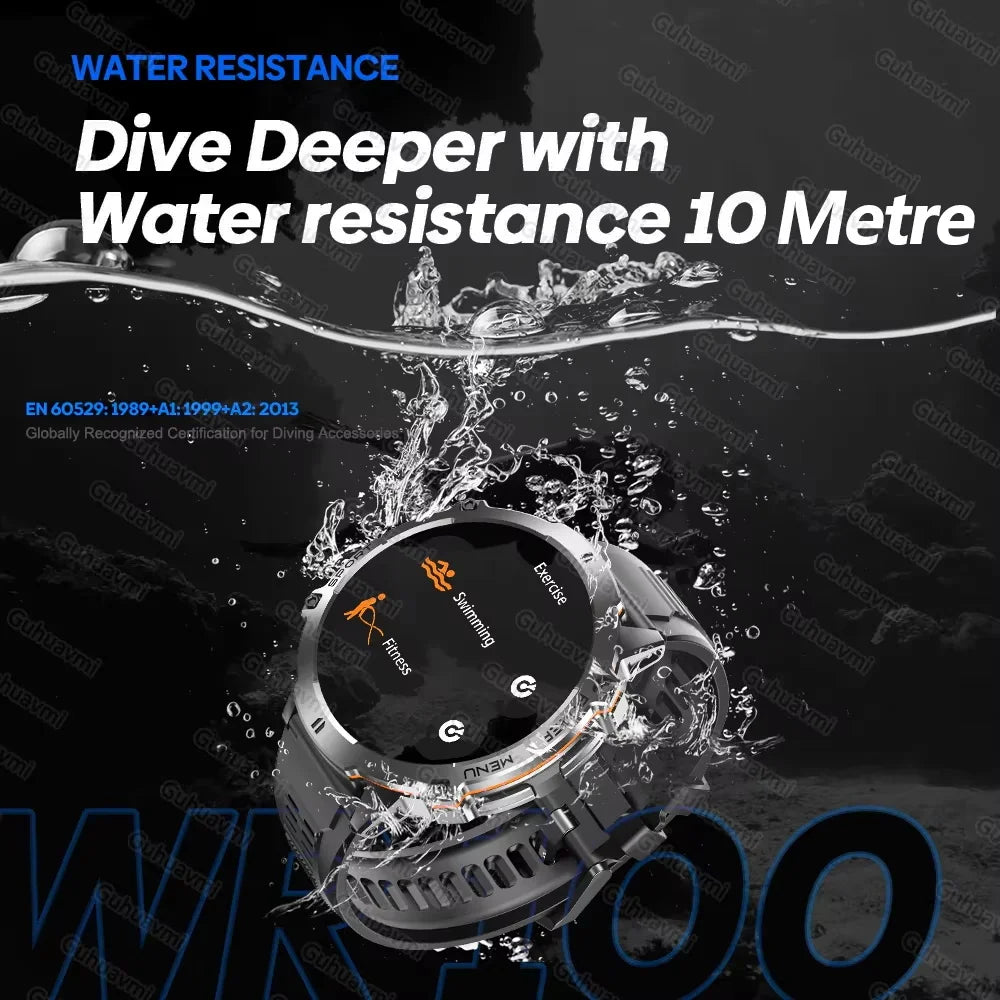 2025 New Military T-Rex 3 Bluetooth Call Smart Watch GPS Compass Barometric Altimeter 10ATM Waterproof Sports Smartwatches Men