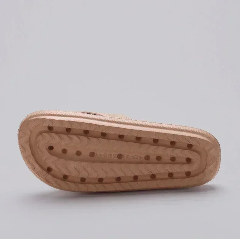 Women's Thick Platform Cloud Slippers EVA Soft Sole Pillow Slides Summer Beach Flip Flops Women Non Slip Bathroom Home Slippers - AMULET RING STORE