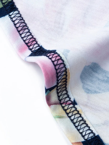 Nice-forever Vintage Elegant Floral Print Pleated Round neck vestidos A-Line Pinup Business Party Women Flare Swing Dress A102