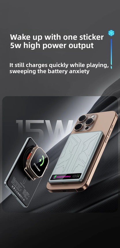 10000mAh CCC 3C Magsafe Power Bank Magnetic Wireless Phone Charger External Battery 20W Fast Charging for IPhone 16 15 - AMULET RING STORE