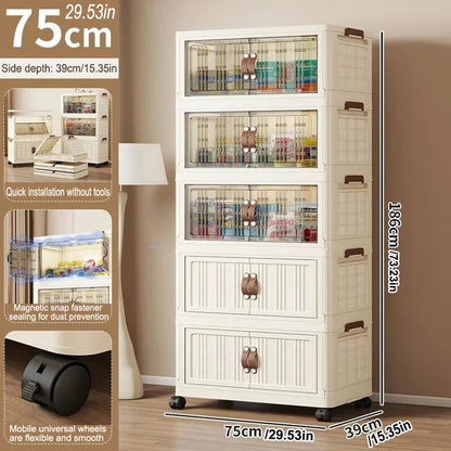 Multifunction Dustproof Wardrobe Large Capacity Folding Storage Cabinet Sundries Storage Box - AMULET RING STORE