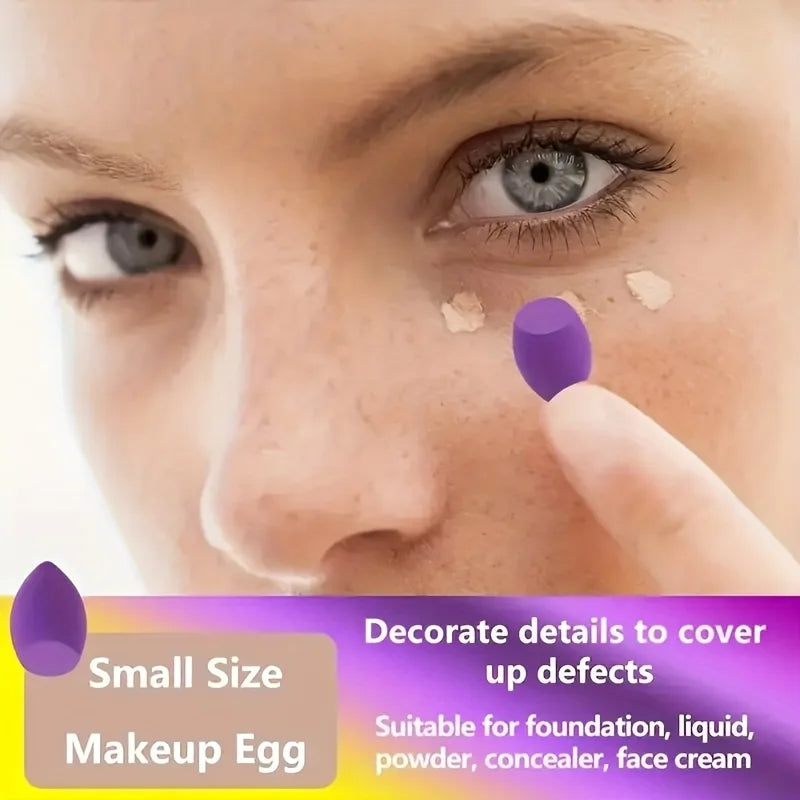 8/20Pcs Eye Makeup Brush Set Portable Soft Makeup Tool Eyeshadow Blending Detail Cosmetics Brush Kit with Makeup Egg Powder Puff - AMULET RING STORE