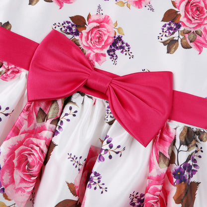 Girls' formal dress dress, printed princess dress, children's dress, flower performance outfit, children's dress