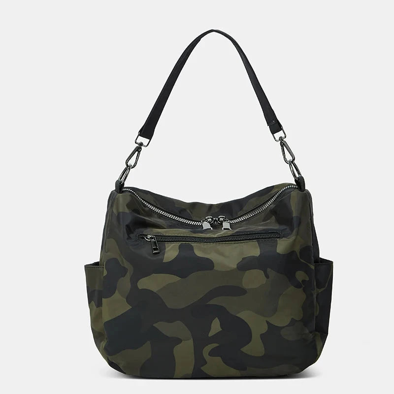 Single-Shoulder Tote Bag; Women's Daily Travel Single-Shoulder Bag; Leisure Camouflage Bag Nylon Crossbody Bag