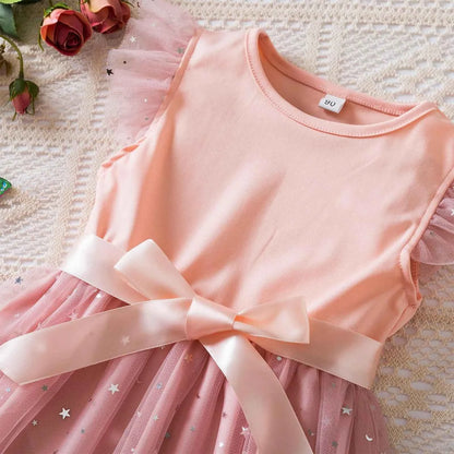 Princess Girls Cosplay Dress Clothes Kids Party Wedding Carnival Birthday Party Princess Evening Tutu Dresses Toddler 2-6Y