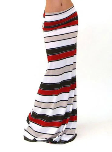 Spring Summer Maxi Skirts Womens Casual Print Women High Waist Stretch Wrapped Hip Skirt Long Y2k Skirts Woman Clothes Faldas