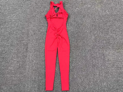 Seamless Yoga Jumpsuits Sports Fitness One-Piece Yoga Sleeveless Workout Clothes Running Sportswear Tight Training Tracksuits