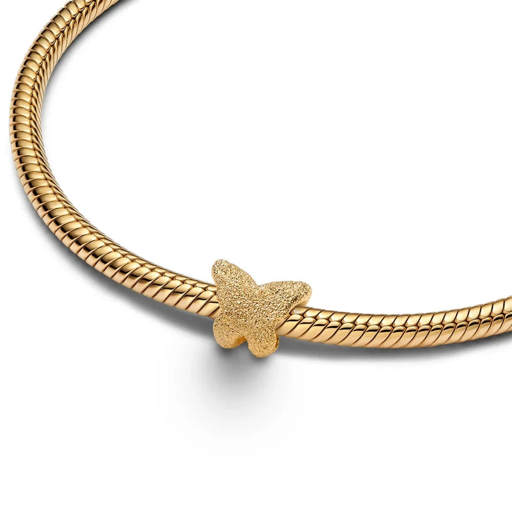 New Mini Series Charm Sun Horseshoe Clover Butterfly Mushroom Beads Fit Original Pan Bracelet DIY Women Jewelry Christmas Gifts - AMULET RING STORE