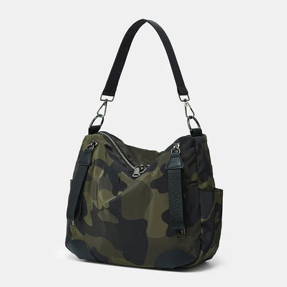 Single-Shoulder Tote Bag; Women's Daily Travel Single-Shoulder Bag; Leisure Camouflage Bag Nylon Crossbody Bag