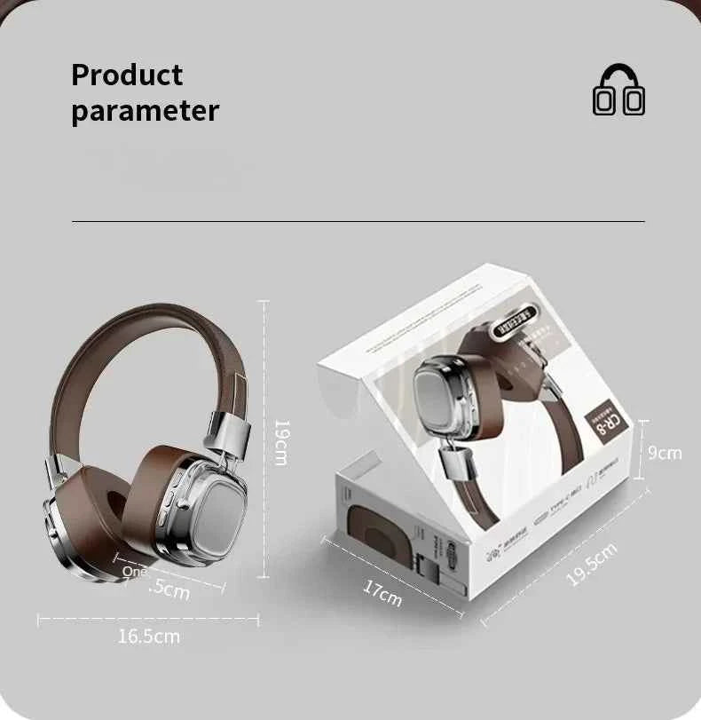 2025 New Retro On Ear Headphones Wireless Bluetooth Headsets DJ Stereo Sounds Bluetooth 5.3 Foldable Headset Gamer Choice