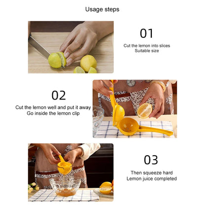 Lemon Squeezer Home Manual Lemon Squeezer Easy To Clean Portable Practical Kitchen Tool Sturdy Hand Lemon Juicer Max Extraction - AMULET RING STORE