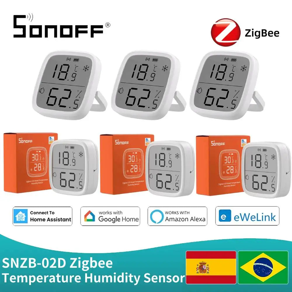 SONOFF SNZB-02D Zigbee LCD Temperature Humidity Sensor Diy Smart Home With TRVZB Works With Alexa Google Home Assistant mqtt - AMULET RING STORE