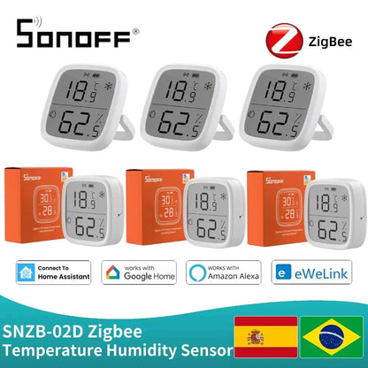 SONOFF SNZB-02D Zigbee LCD Temperature Humidity Sensor Diy Smart Home With TRVZB Works With Alexa Google Home Assistant mqtt - AMULET RING STORE