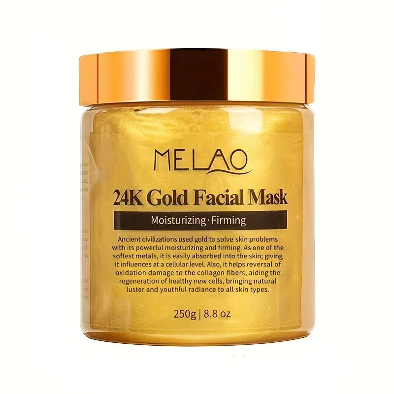 MELAO 24K Gold Face Mask Beauty Facemask Skin Remove France Golden Collagen Facial Moisturizing Masks - AMULET RING STORE