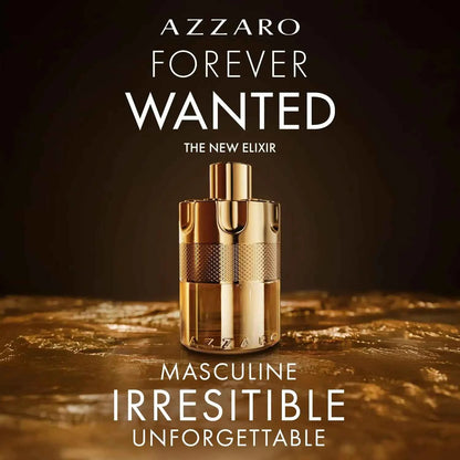 Azzaro - Forever Wanted Elixir - Mens Cologne - with Notes of Raspberry, Cardamom, and Leather Accord 100ml/ 3.4 Fl Oz