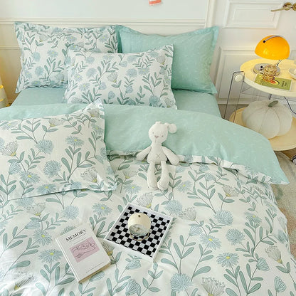 100% Cotton Bedding Set Duvet Cover Set 1 Quilt Cover 2 Pillowcases No Sheet- Ultra Soft Breathable Hypoallergenic - AMULET RING STORE