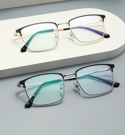 Men Prescription Glasses Optics Lenses  Reading Glasses Women Blue Light Blocking Myopia Eyewear Metal Titanium Eyeglasses Frame