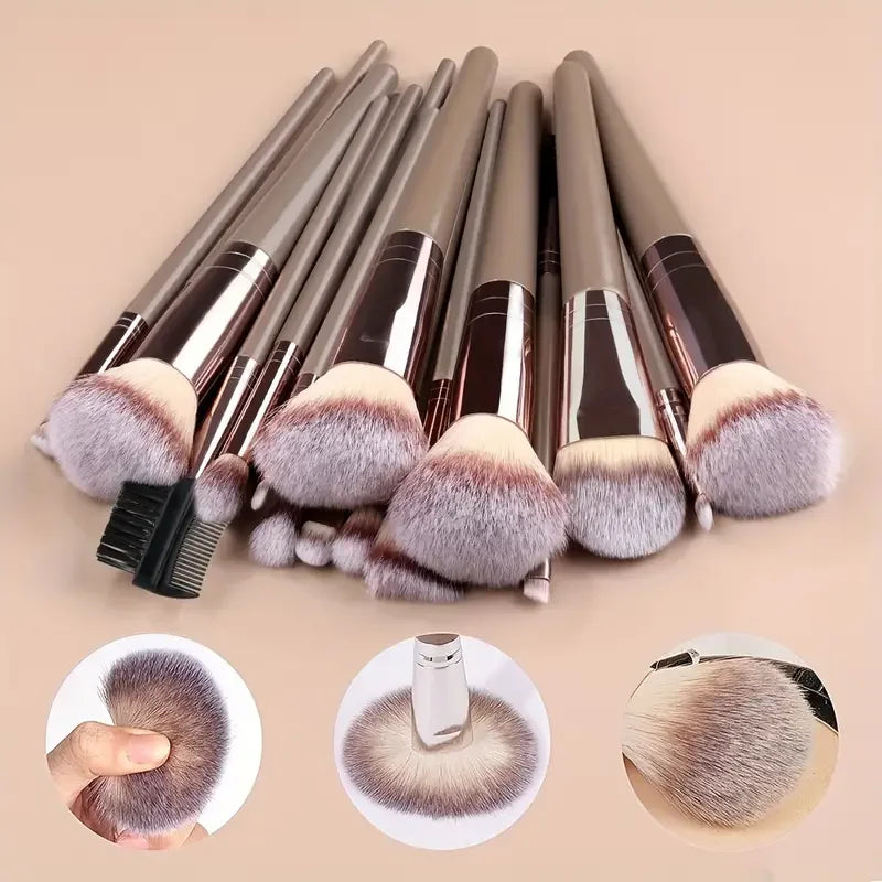 3-20PCS Makeup Brushes Set Eyeshadow Fluffy Foundation Concealer Blush Highlighter Storage Box Female Cosmetics Beauty Tools - AMULET RING STORE