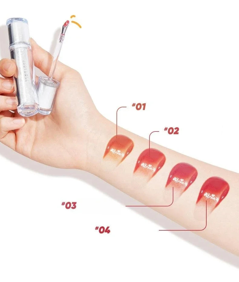 Judydoll Ice Iron Lip Glaze Lipsticks Non-Stick Cups Mirror Shine Watery Lip Lotion Metal Brush Head Makeup Cosmetics - AMULET RING STORE