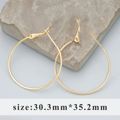 GUFEATHER MC19,jewelry accessories,18k gold plated,pass REACH,nickel free,round ring,charms,jewelry making,diy earrings,6pcs/lot - AMULET RING STORE