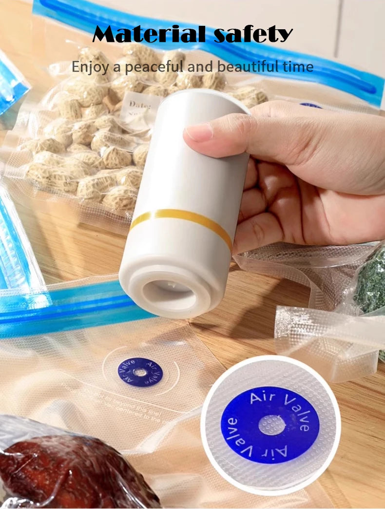 high-quality food handheld vacuum sealer Portable & Rechargeable Vacuum Sealer (Vacuum Sealers+ 30 reusable vacuum seal bags - AMULET RING STORE