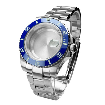 40mm 200m Waterproof NH34 NH35 NH36 Watch Case Accessories for Oyster Band SUB Watch Maker 120clicks BGW9 blue lume Bezel - AMULET RING STORE