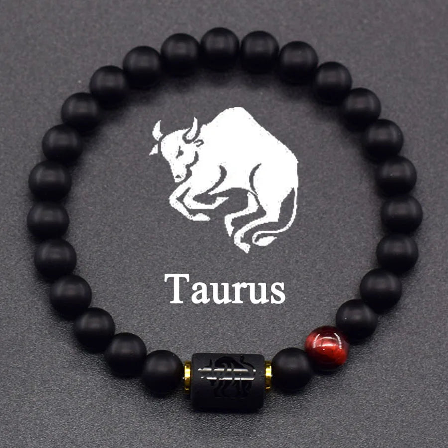 12 Zodiac Sign Bracelet Homme Constellation Bracelet for Men Aries Virgo Leo Libra Charm Bangle Women Friendship Jewelry on Hand