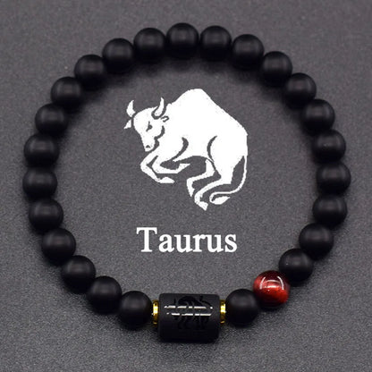 12 Zodiac Sign Bracelet Homme Constellation Bracelet for Men Aries Virgo Leo Libra Charm Bangle Women Friendship Jewelry on Hand