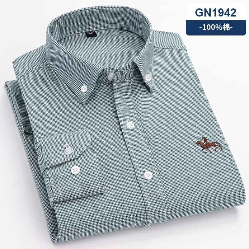 Long Sleeve Pink Shirt For Men Oversize Slim Fit Casual Dress Shirts Four Seasons Cotton Oxford New Fashion Korean Men Clothing