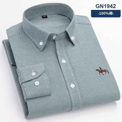 Long Sleeve Pink Shirt For Men Oversize Slim Fit Casual Dress Shirts Four Seasons Cotton Oxford New Fashion Korean Men Clothing