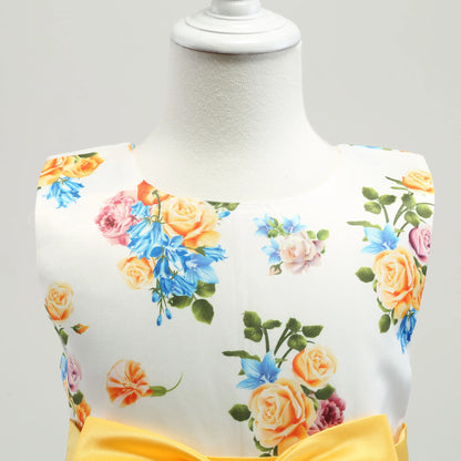 2025 New Girls' Dress - Sleeveless Bow Peplum Dress - Lace Princess Dress - National Day Party Children's Dress