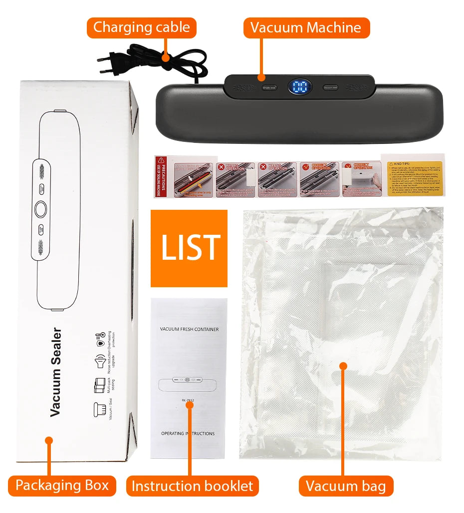 SaengQ Vacuum Sealer Machine Food Vacuum Sealer Packaging With Free 10pcs Vacuum bags Household Vacuum Food Sealing - AMULET RING STORE